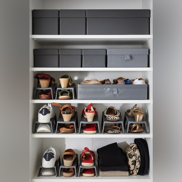 Gray Shoe Organizers – Set of 20 NEW - Picture 2 of 2